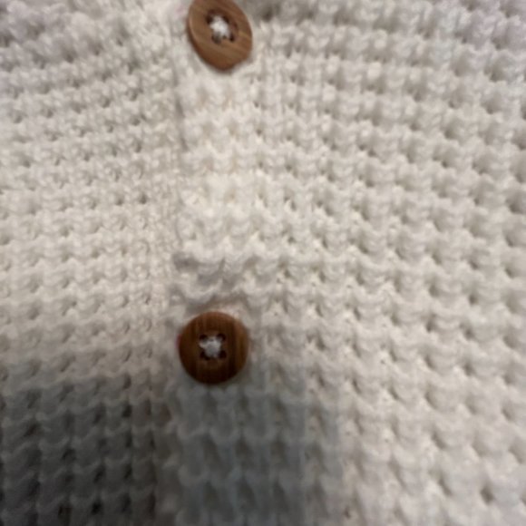 CARTERS NEWBORN KIDS' HOODIE TOP WITH EARS WHITE - Picture 4 of 5